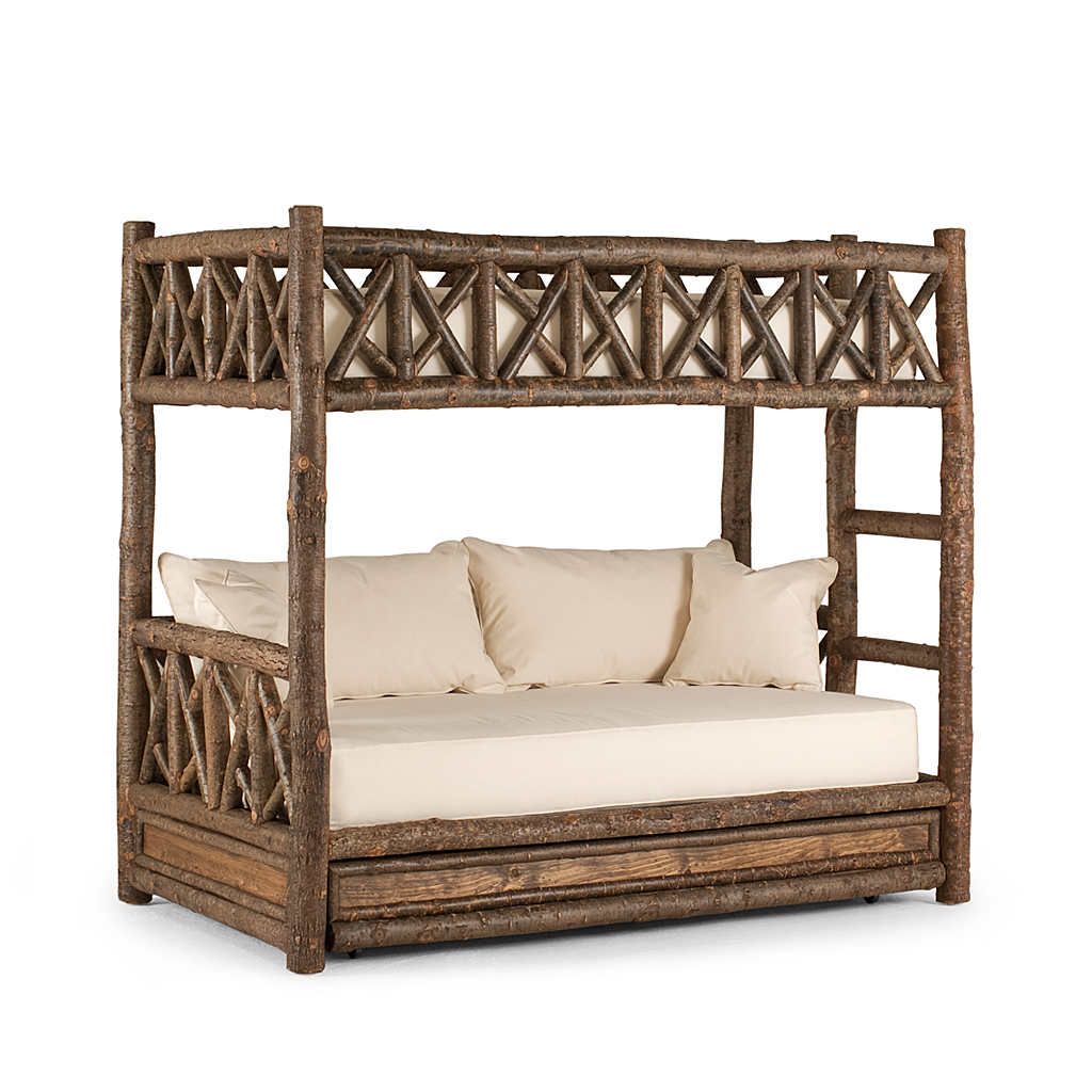 Alfie Bunk Bed with Trundle 4256R Natural Finish La Lune Collection rustic furniture
