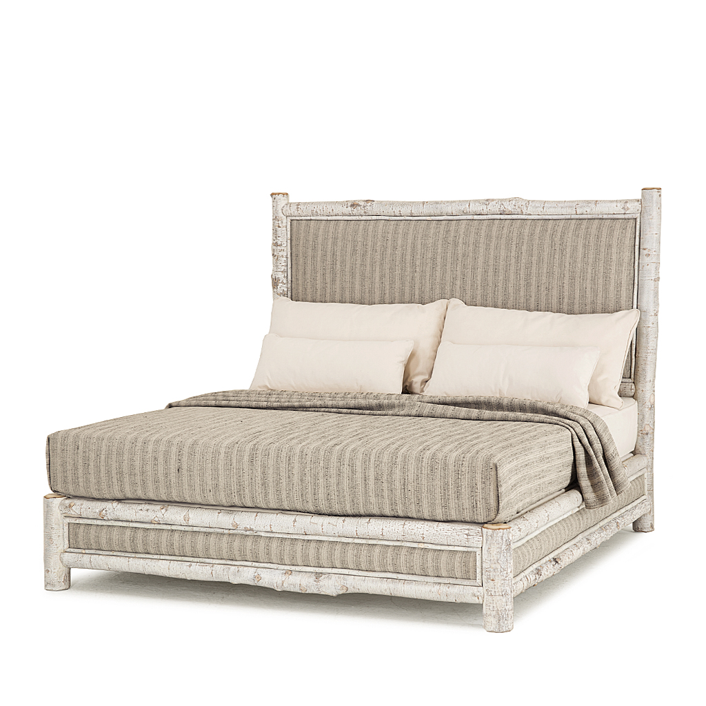 Beau Platform Bed 4100 Whitewash finish La Lune Collection rustic furniture