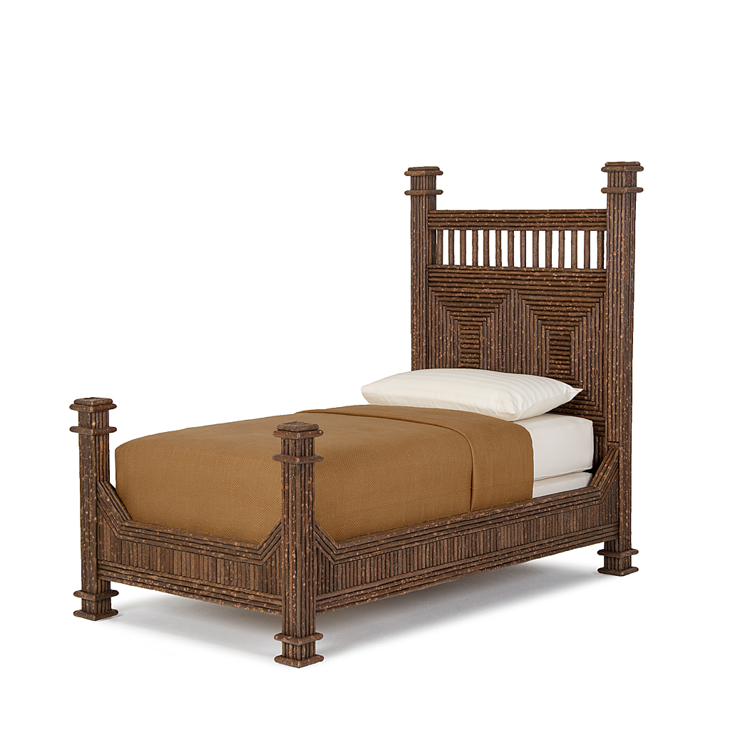 Eden Low Poster Bed 4680 Natural finish La Lune Collection rustic furniture