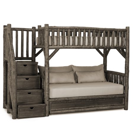 Kenzo Bunk Bed with Trundle and Stairs 4690L La Lune Collection rustic furniture