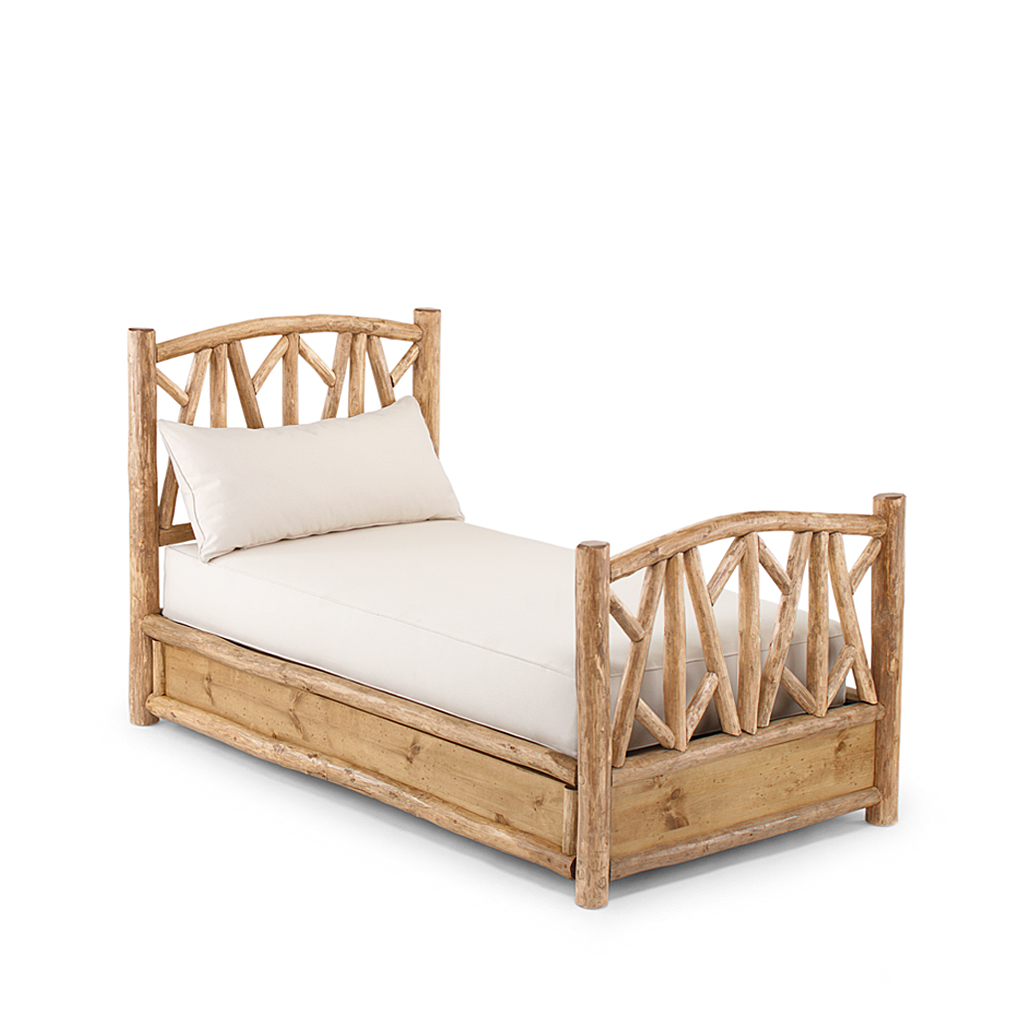 Linus Trundle Bed 4510L Pecan finish La Lune Collection rustic furniture