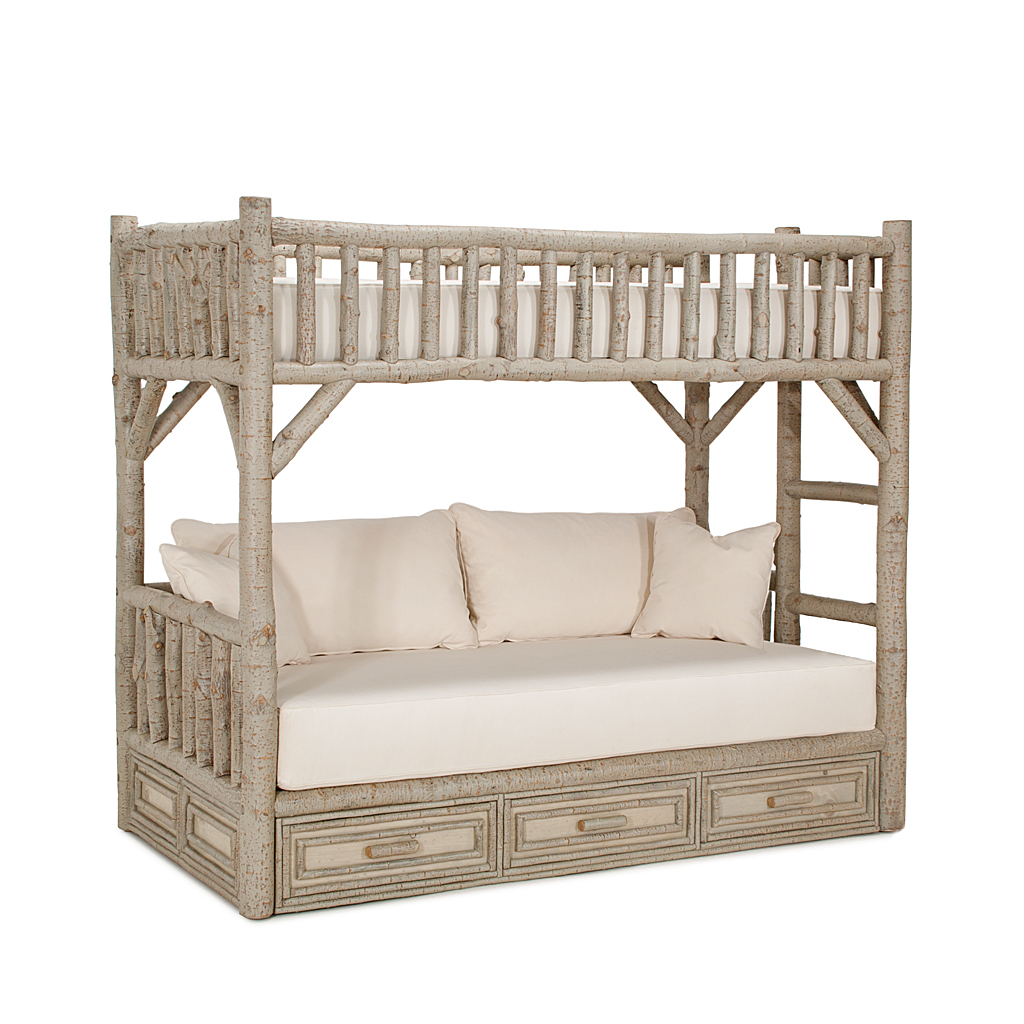 Silas Bunk Bed with Drawers 4626R Taupe finish La Lune Collection rustic furniture