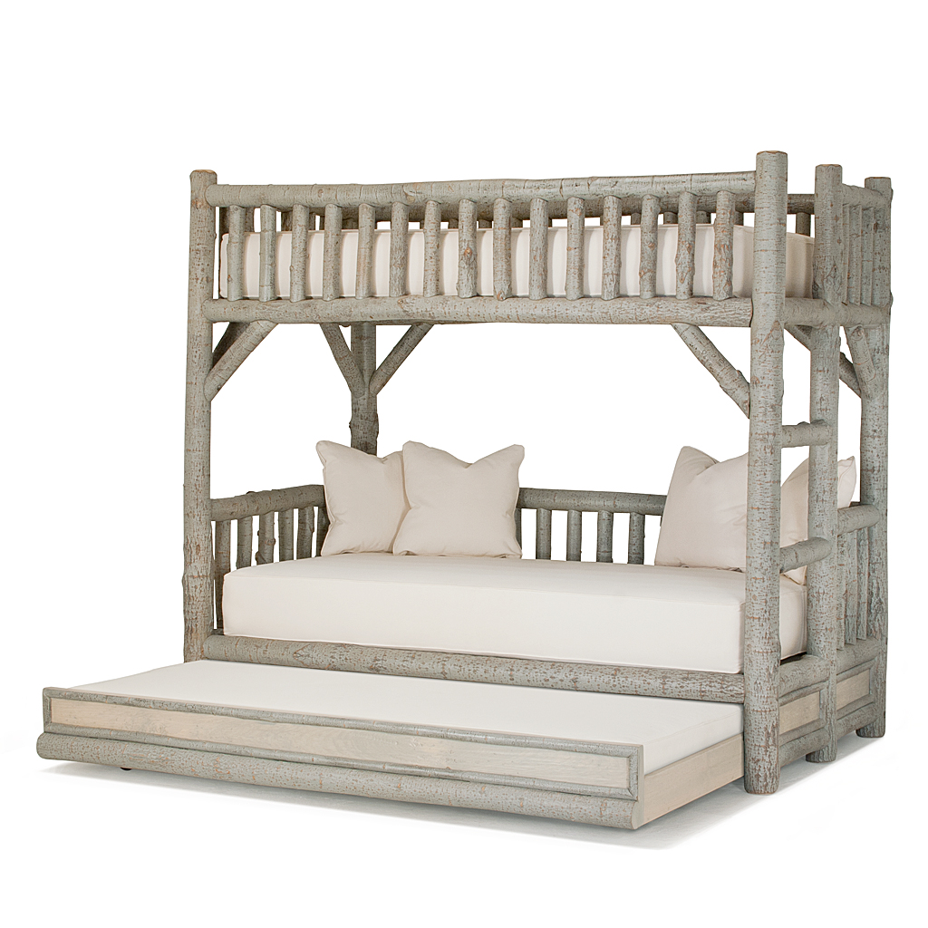 Silas Bunk Bed with Trundle 4259R Natural finish La Lune Collection rustic furniture