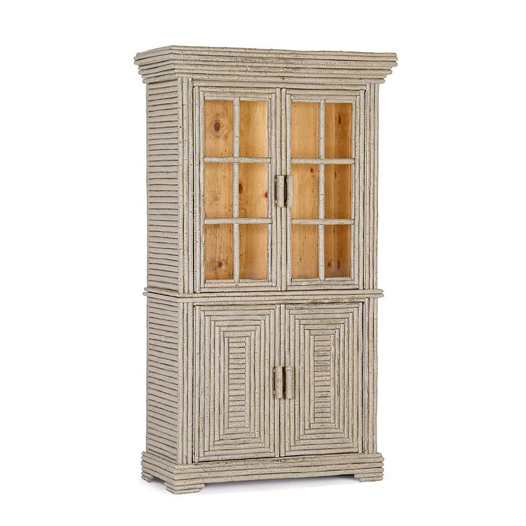 Perry Hutch 2066 Taupe finish with Light Pine background La Lune Collection rustic furniture