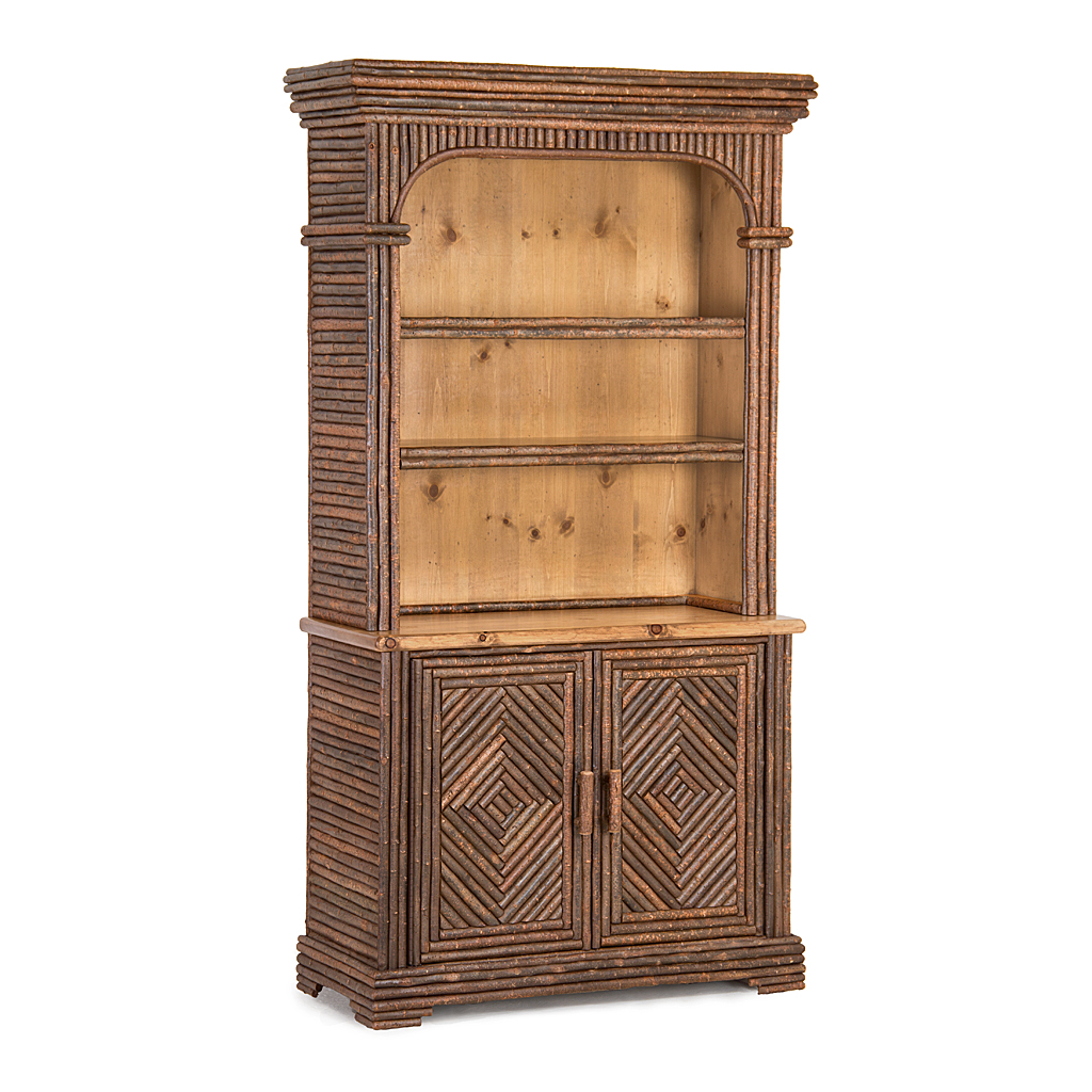 Alden Hutch 2041 Natural finish with Light Pine background La Lune Collection rustic furniture