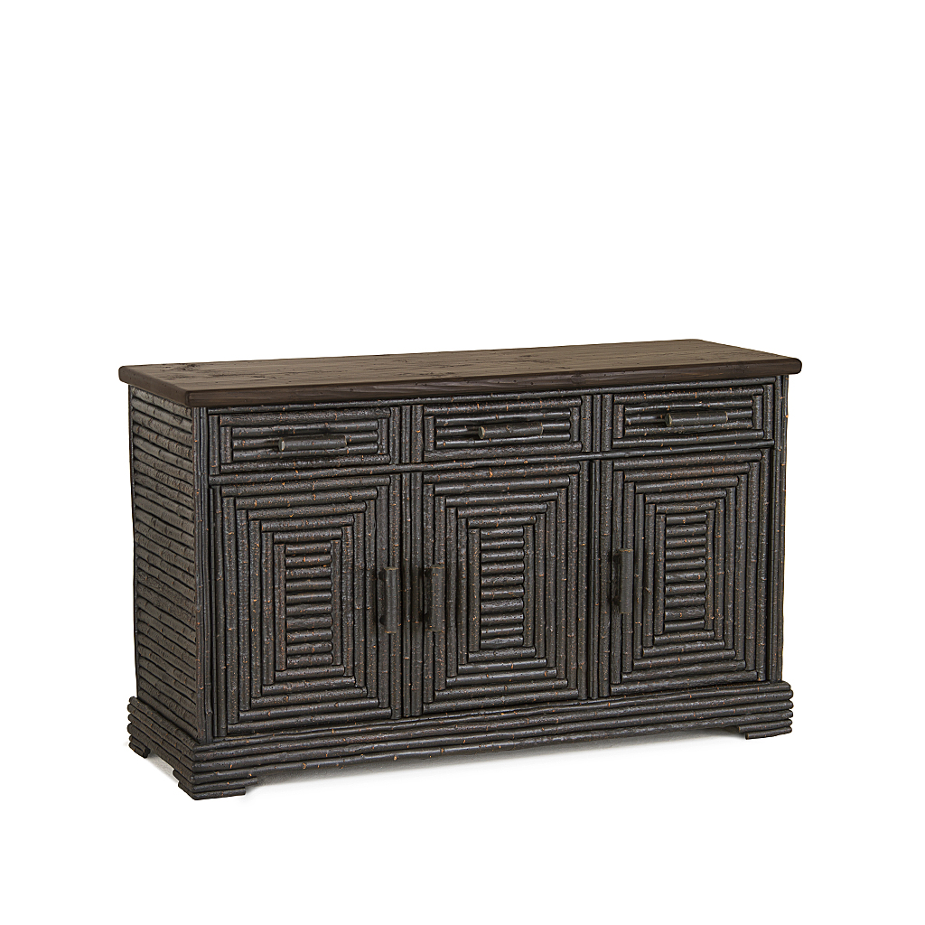 Ira Buffet 2536 Ebony finish with Dark Pine top La Lune Collection rustic furniture