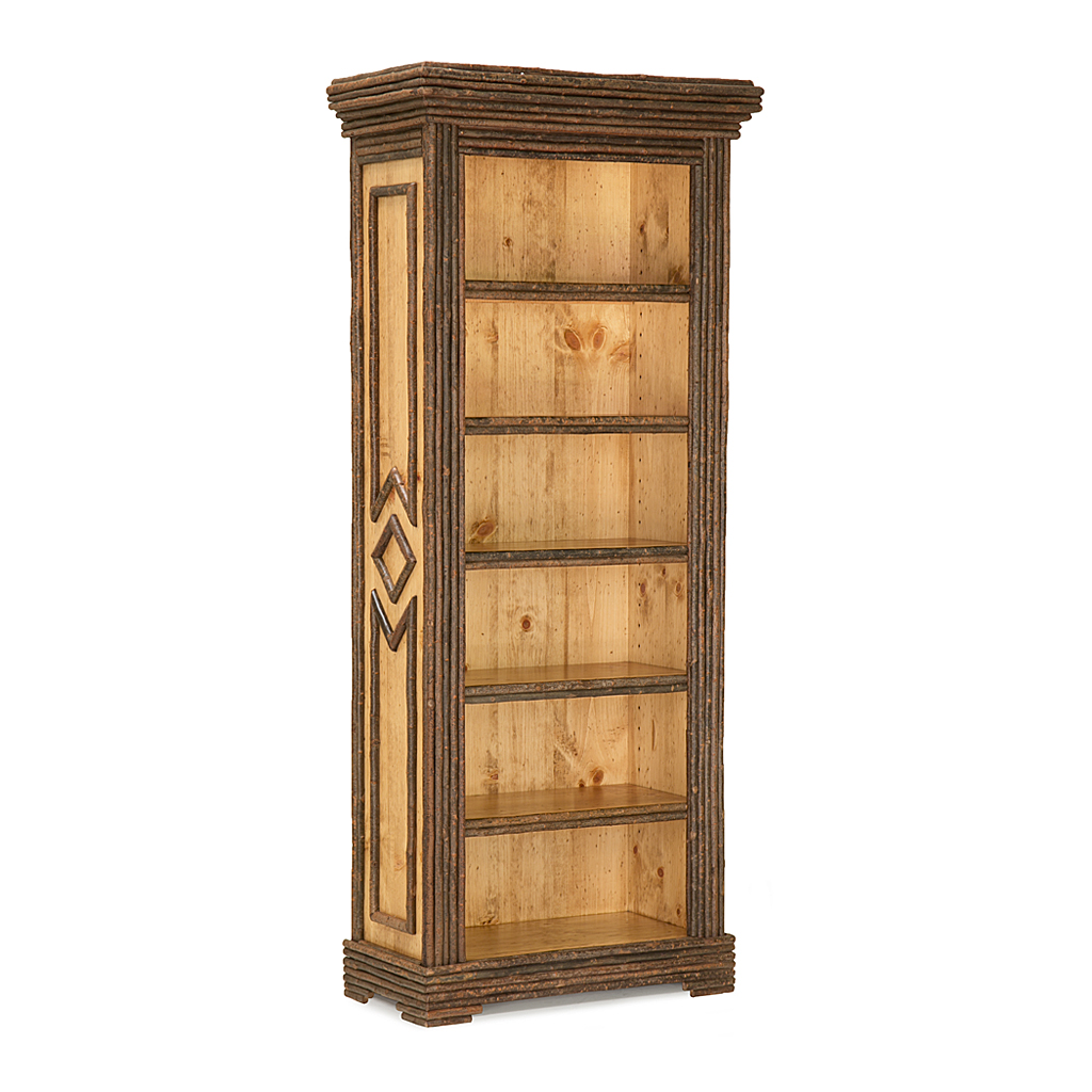 Dario Bookcase 2200 Natural finish with Light Pine background La Lune Collection rustic furniture
