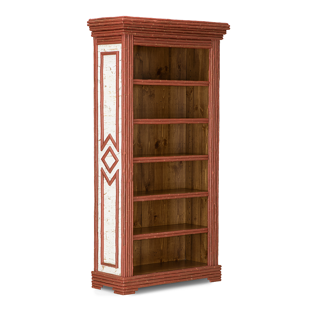 Duke Bookcase 2505 Redwood finish La Lune Collection rustic furniture