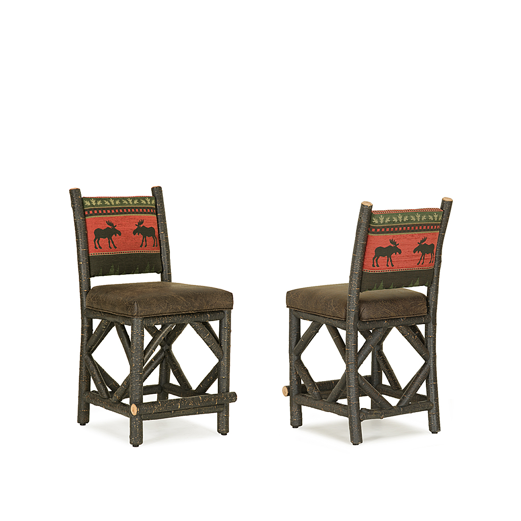 Iris Counter Stool 1126 Ebony finish La Lune Collection rustic furniture