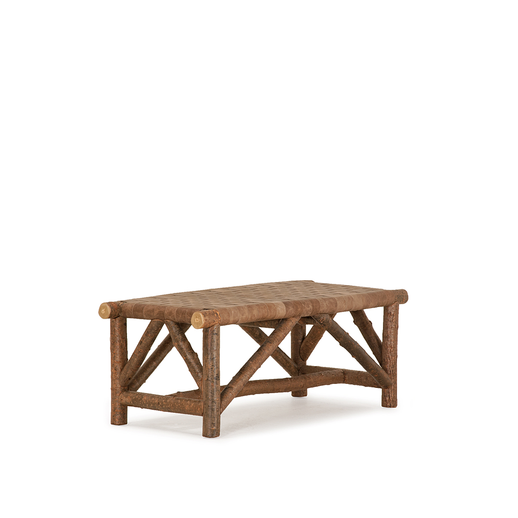 Ivan Woven Leather Bench 1147 Natural finish La Lune Collection rustic furniture
