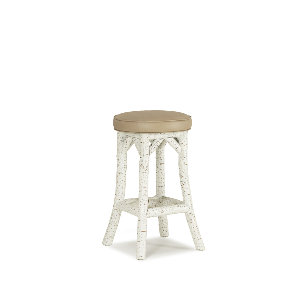 Leo Barstool 1111 Antique White finish La Lune Collection rustic furniture