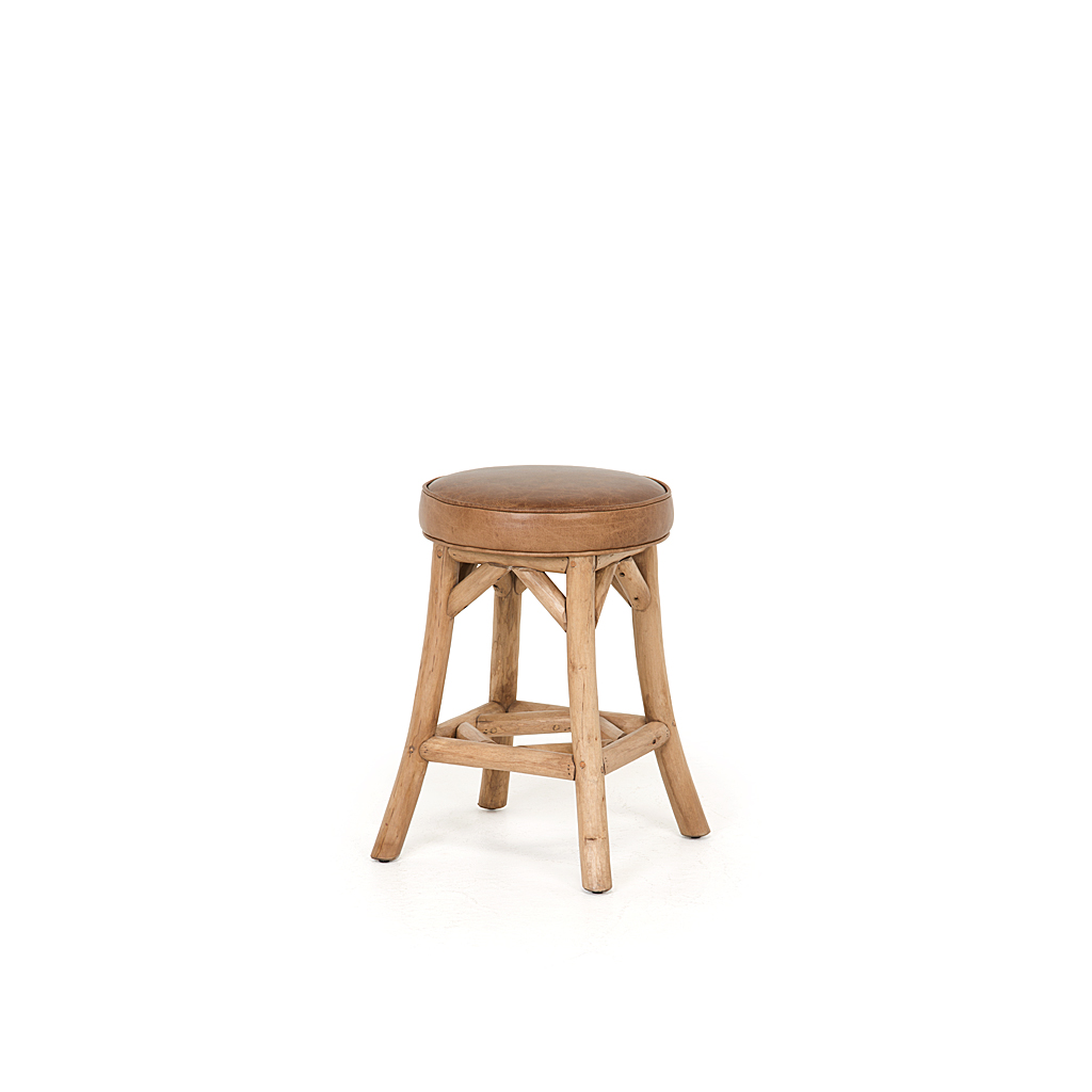 Leo Counter Stool 1109 Pecan finish La Lune Collection rustic furniture