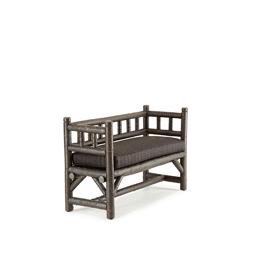 Leah Bench 1302-U Ebony finish La Lune Collection rustic furniture