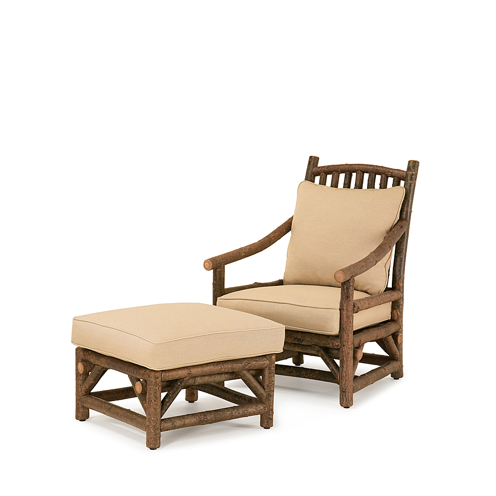 Lola Club Chair 1167-U, Ottoman 1173-U Natural finish La Lune Collection rustic furniture