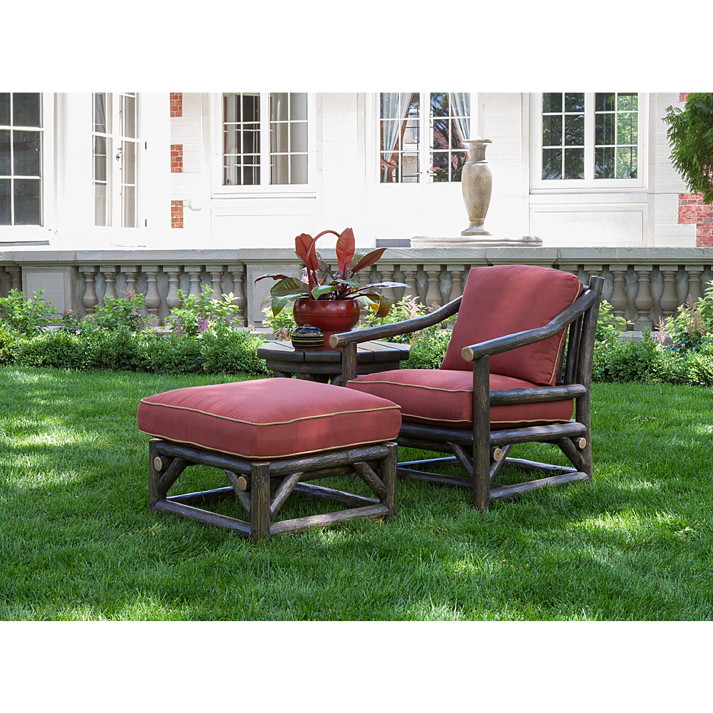Lola Club Chair 1174-U, Ottoman 1173-U Kahlua finish La Lune Collection rustic furniture