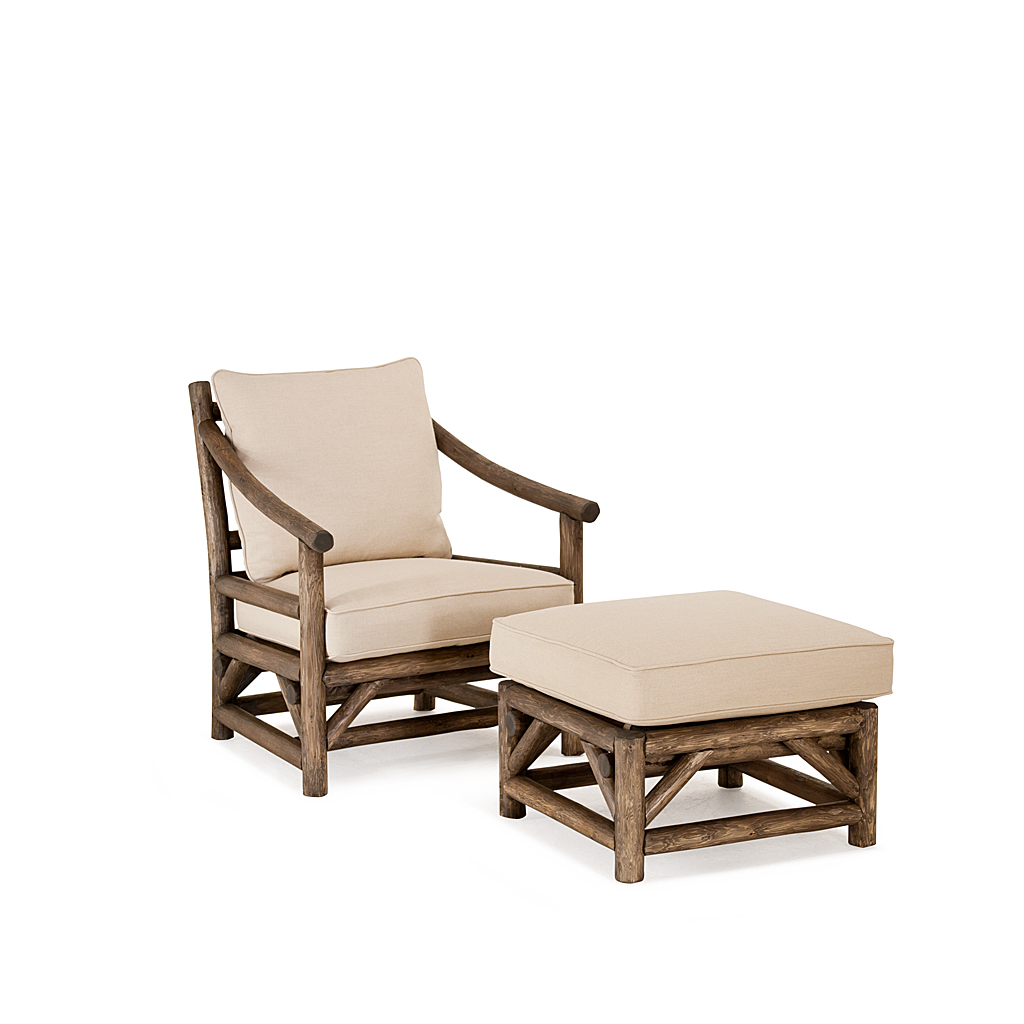 Mia Club Chair 1175-U, Lola Ottoman 1173-U Kahlua finish La Lune Collection rustic furniture