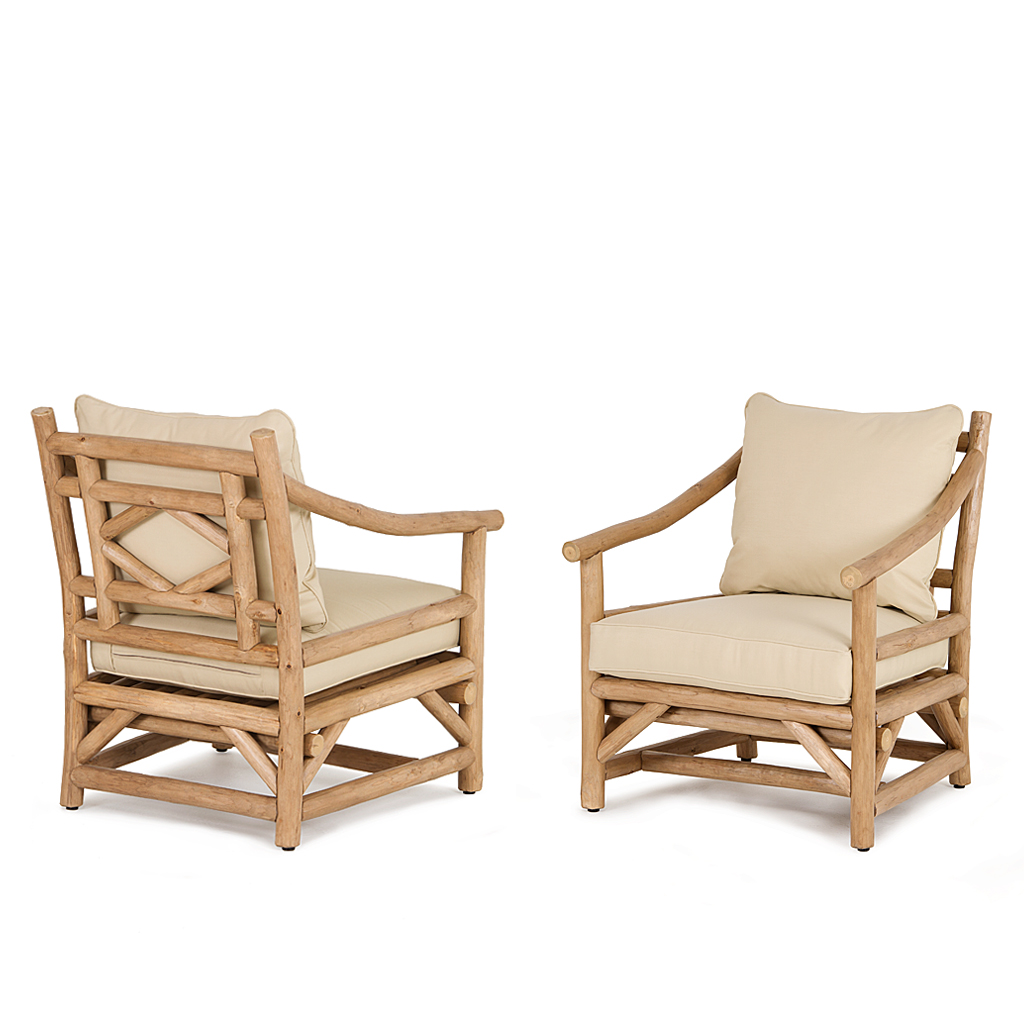 Mia Club Chair 1175-U Pecan finish La Lune Collection rustic furniture