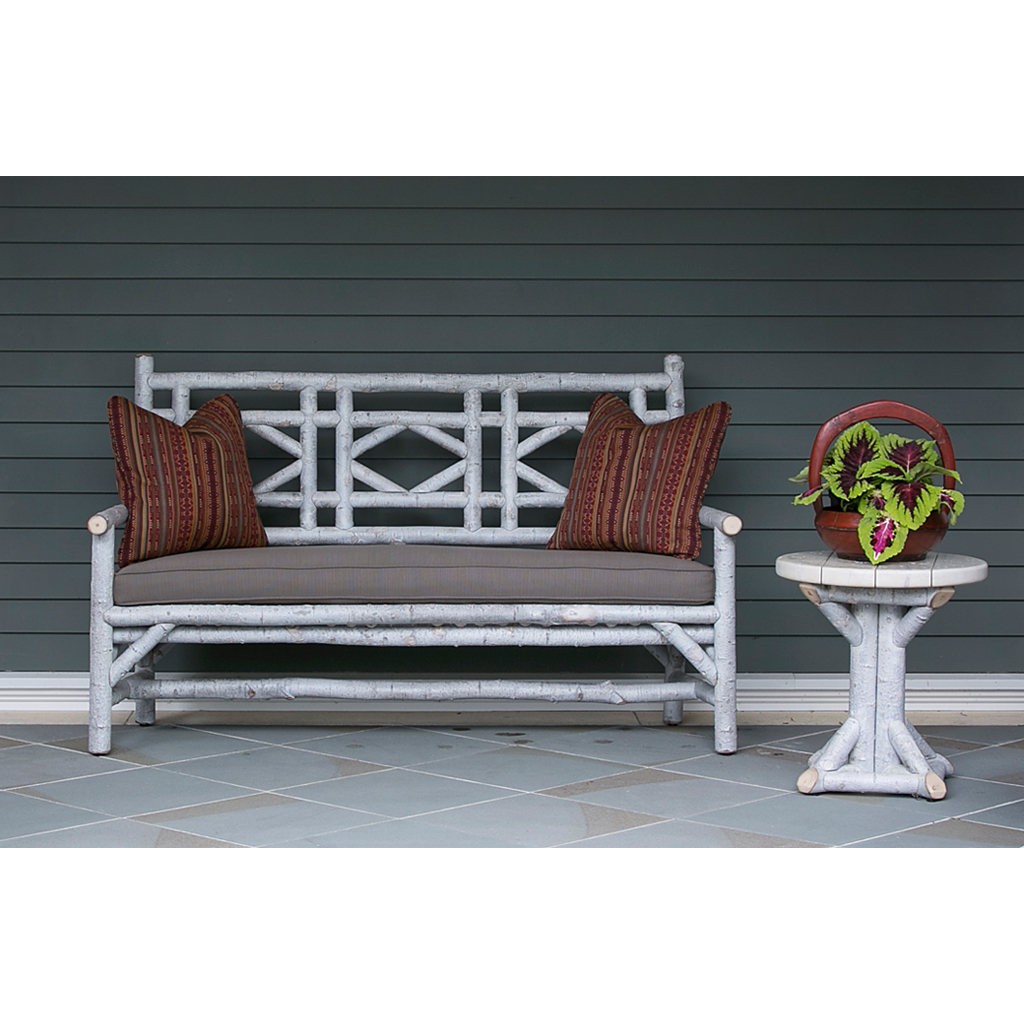 Mia Settee 1293-U, Aston Side Table 3528-U Whitewash finish La Lune Collection rustic furniture