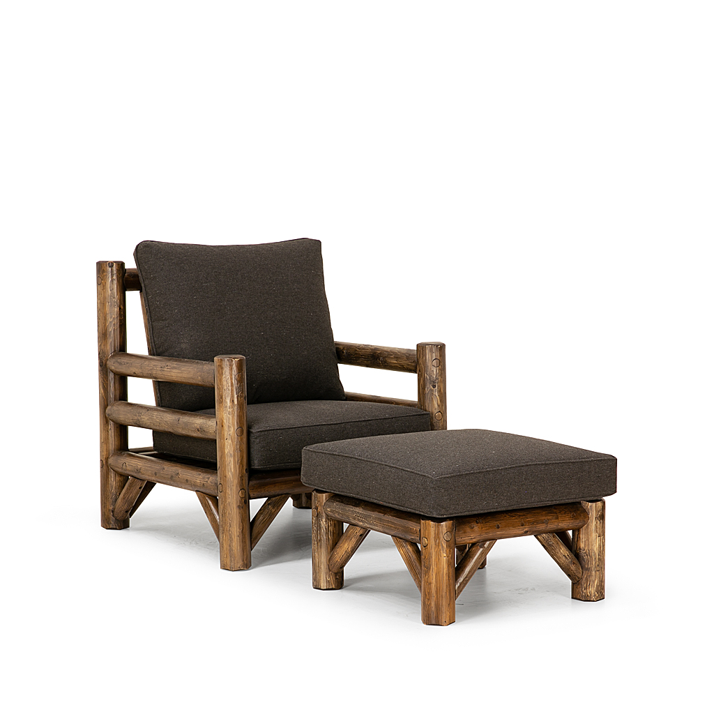 Wyatt Lounge Chair 1248-O, Ottoman 1254-O Coffee on Cedar finish La Lune Collection rustic furniture
