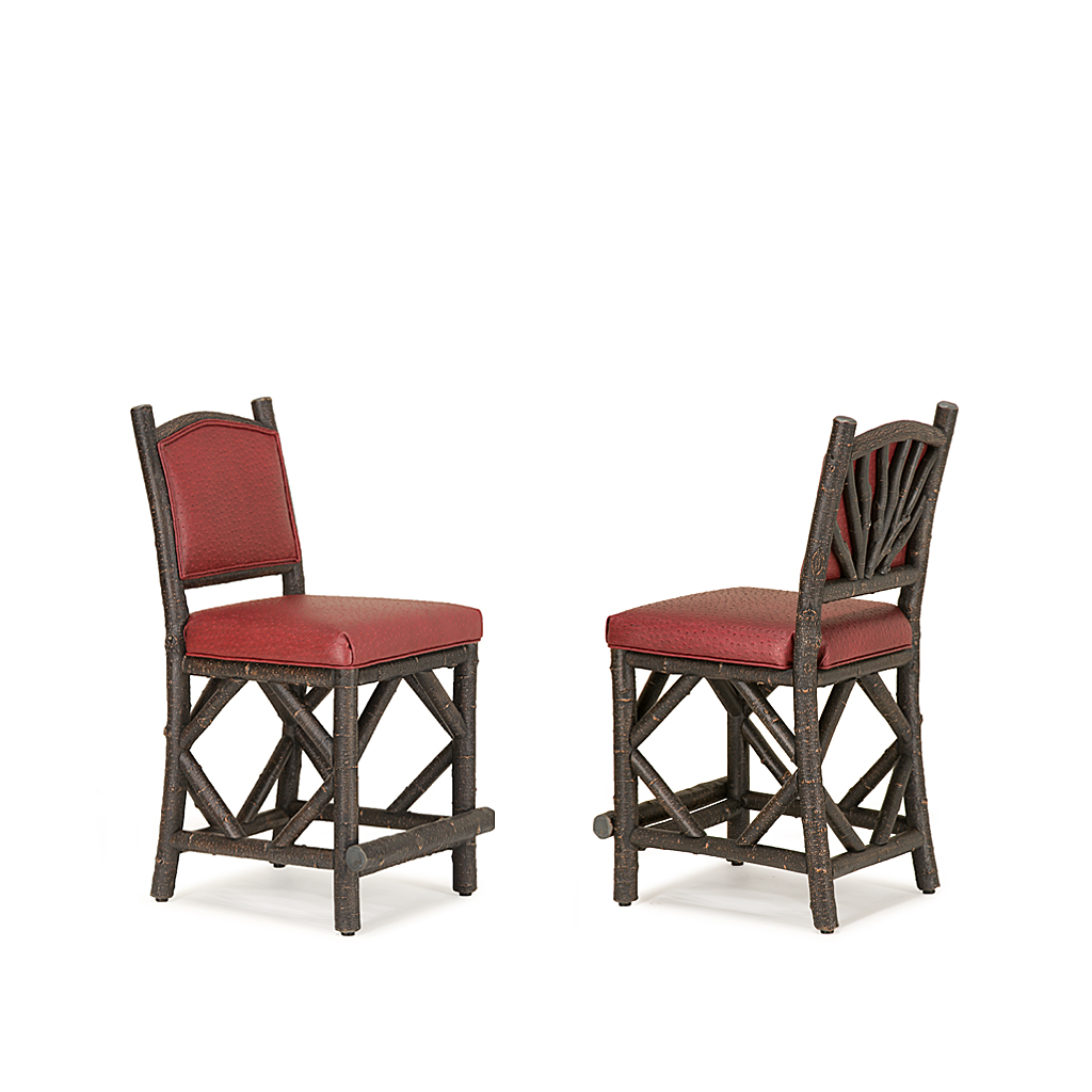 Lily Counter Stool 1390-I Ebony finish La Lune Collection rustic furniture