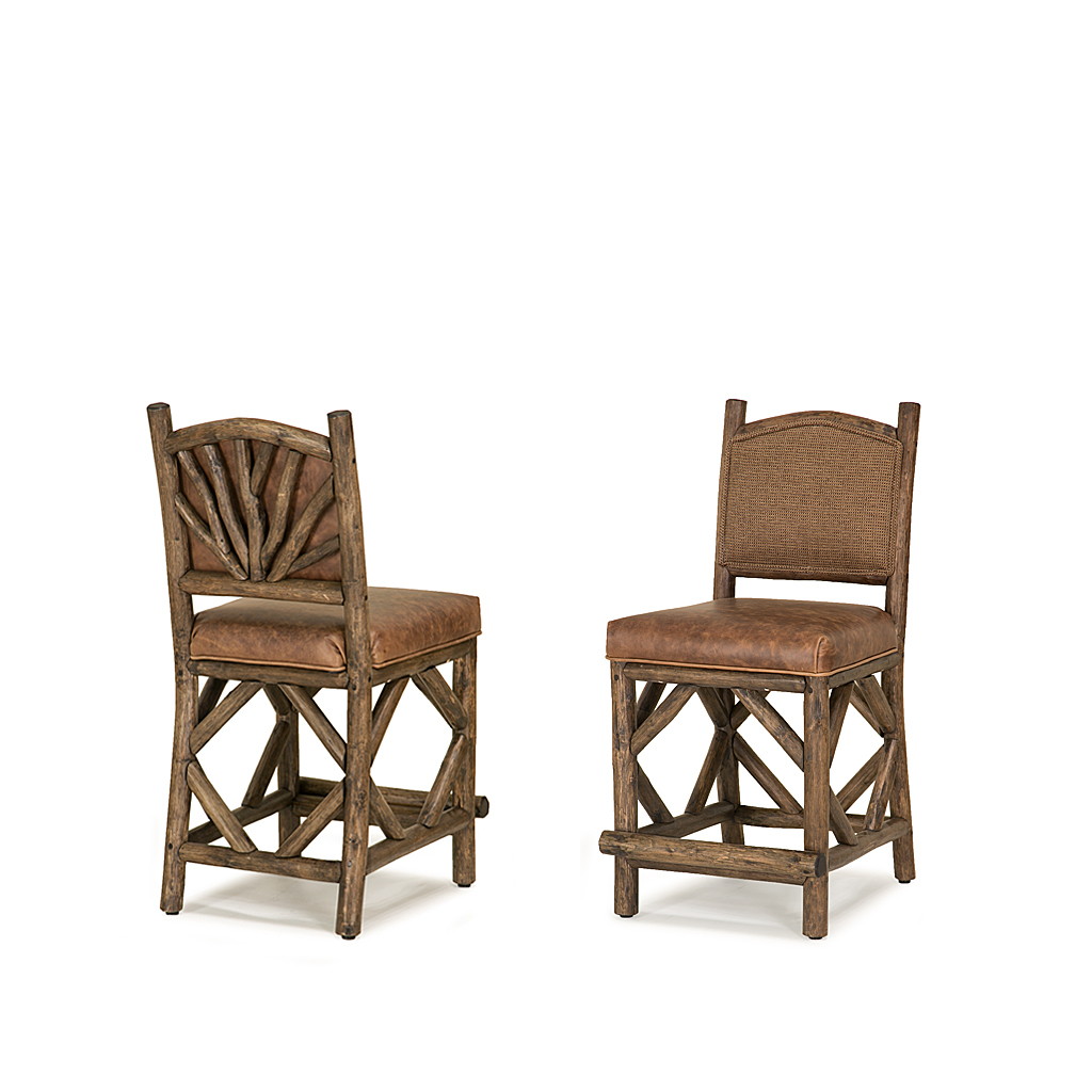 Lily Counter Stool 1390-I Kahlua finish La Lune Collection rustic furniture