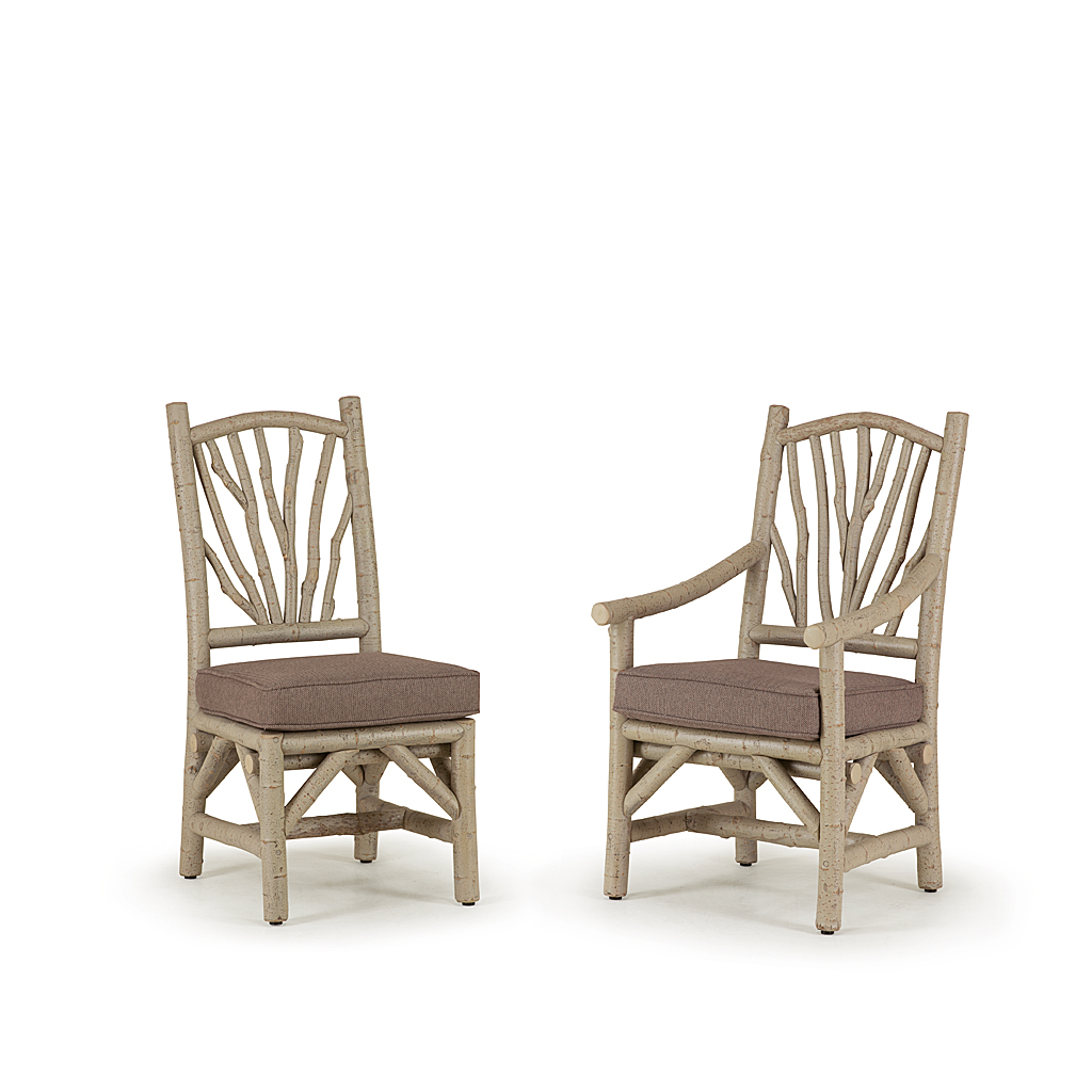Lily Side Chair 1400-U, Armchair 1402-U Taupe finish La Lune Collection rustic furniture