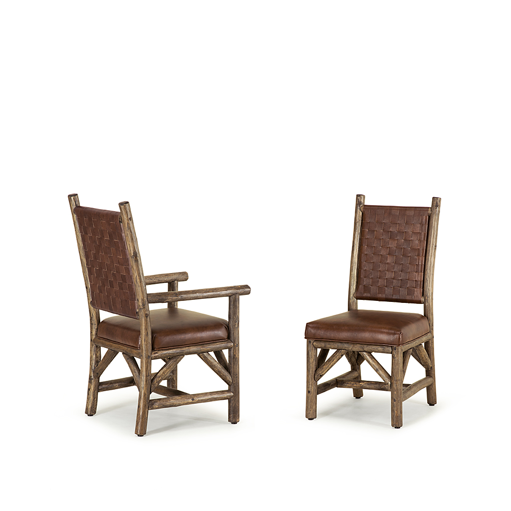 Miles Side Chair 1184-I, Armchair 1186-I Kahlua finish La Lune Collection rustic furniture