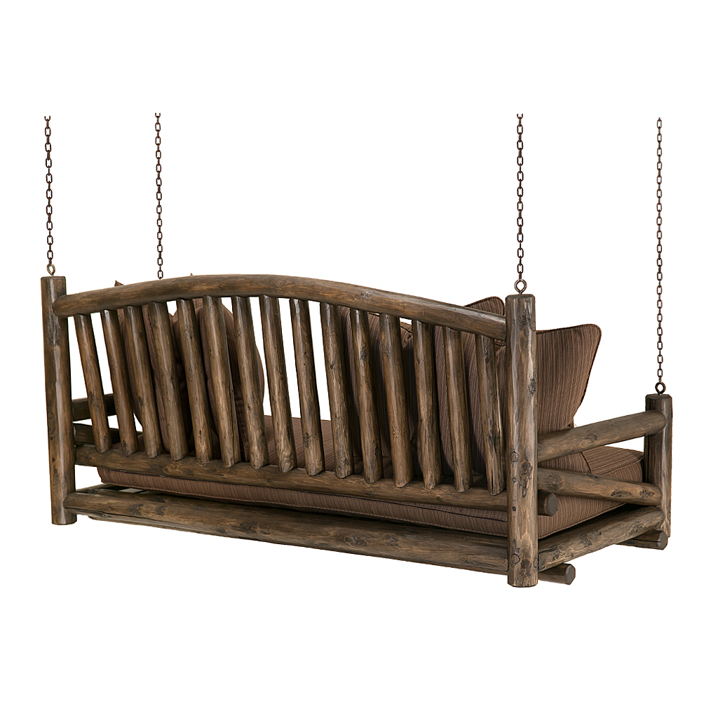Owen Porch Swing 1233-I Kahlua finish La Lune Collection rustic furniture