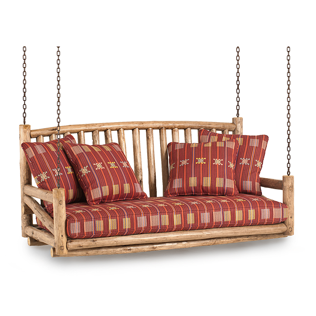 Owen Porch Swing 1233-I Pecan finish La Lune Collection rustic furniture