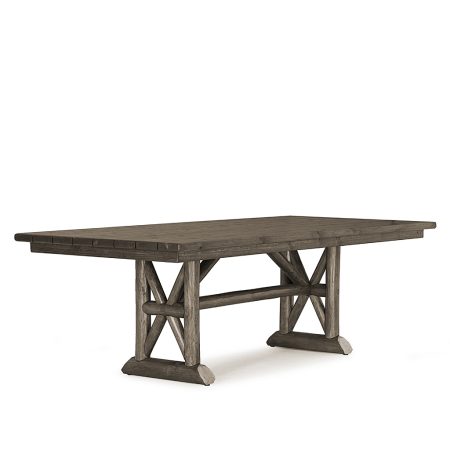 Linden Trestle Dining Table 3492-O La Lune Collection rustic furniture