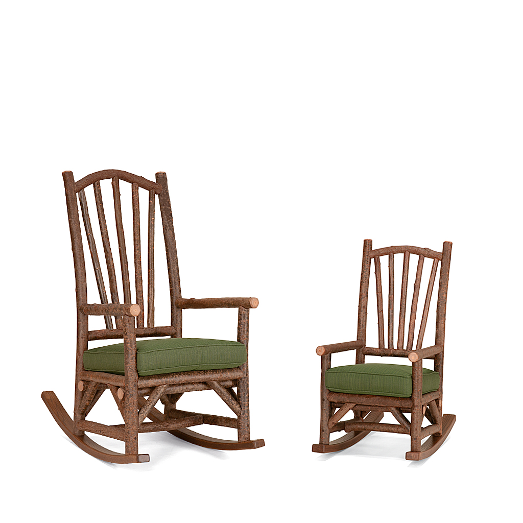 Jen Rocking Chair 1190-U and Child's Rocker 1192-U Natural finish La Lune Collection rustic furniture