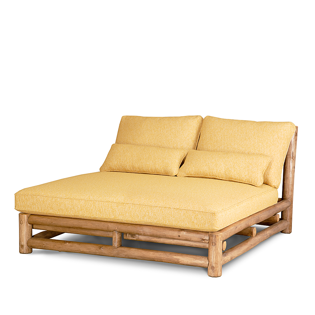 Wyatt Double Chaise 1598-U Pecan finish La Lune Collection rustic furniture