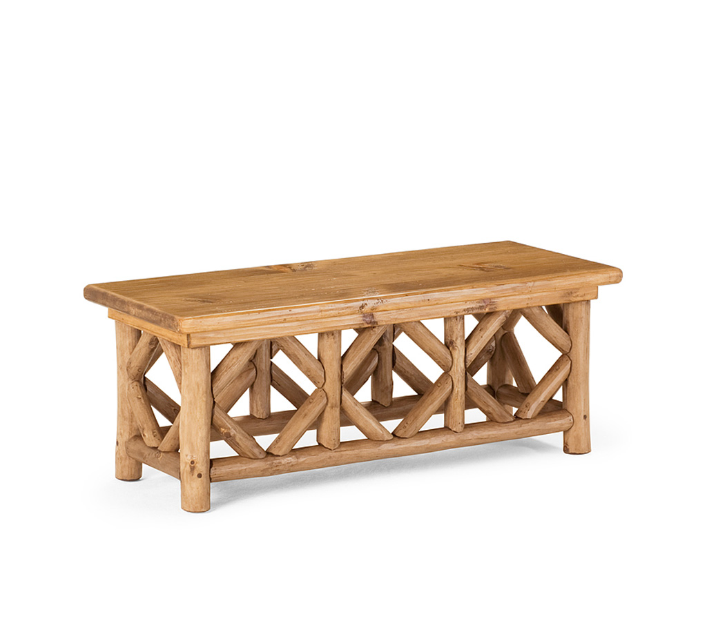 Alira Coffee Table 3230-I Pecan finish with Light Pine Top La Lune Collection rustic furniture