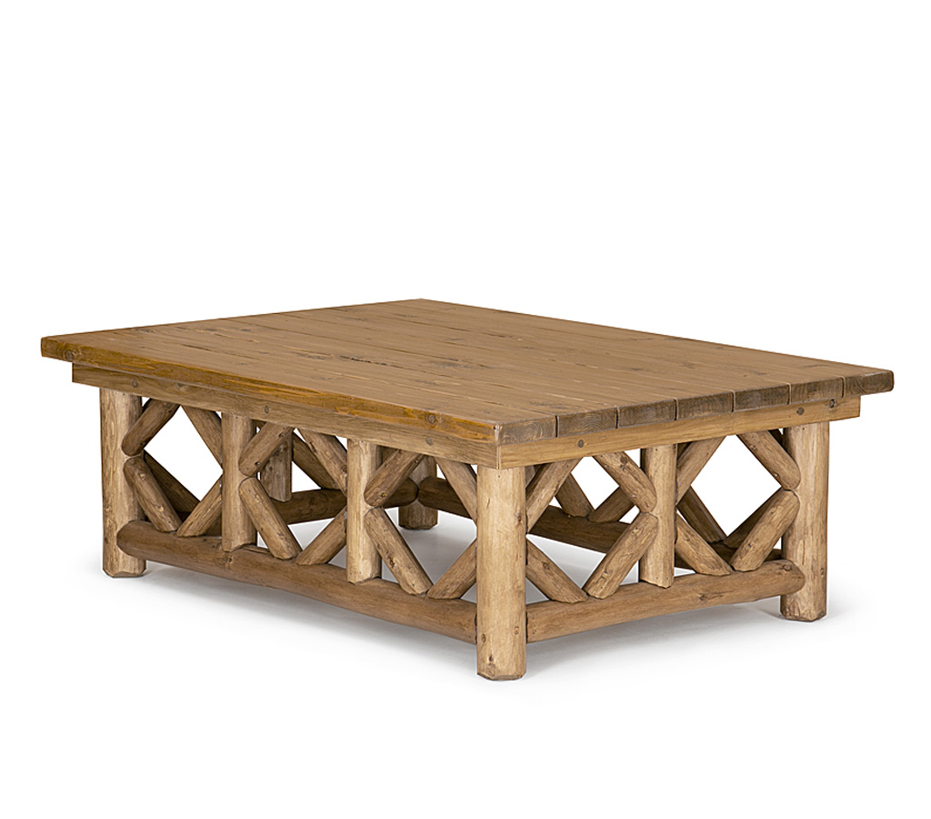 Alira Coffee Table 3233-U Pecan finish with Custom Pecan Cedar Top La Lune Collection rustic furniture
