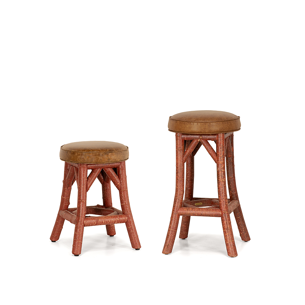 Leo Counter Stool 1109, Barstool 1111 Redwood finish La Lune Collection rustic furniture