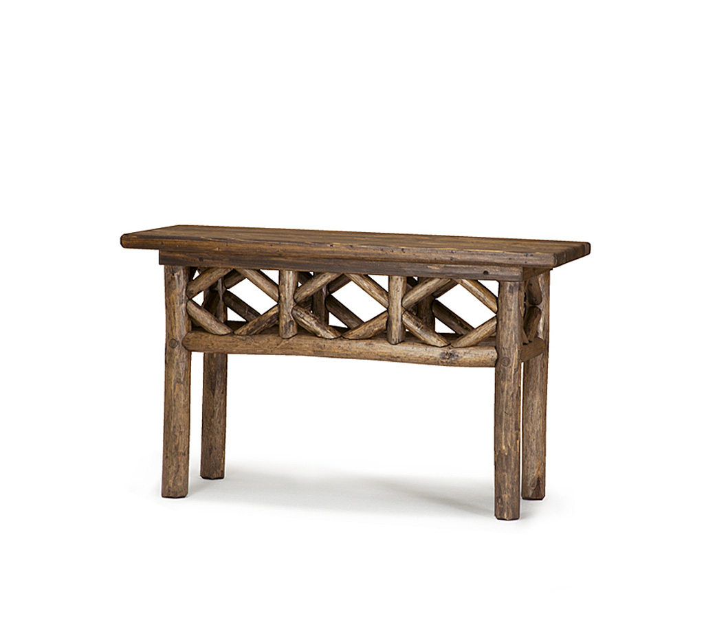 Alira Console Table 3427-U Kahlua finish with Medium Cedar Top La Lune Collection rustic furniture