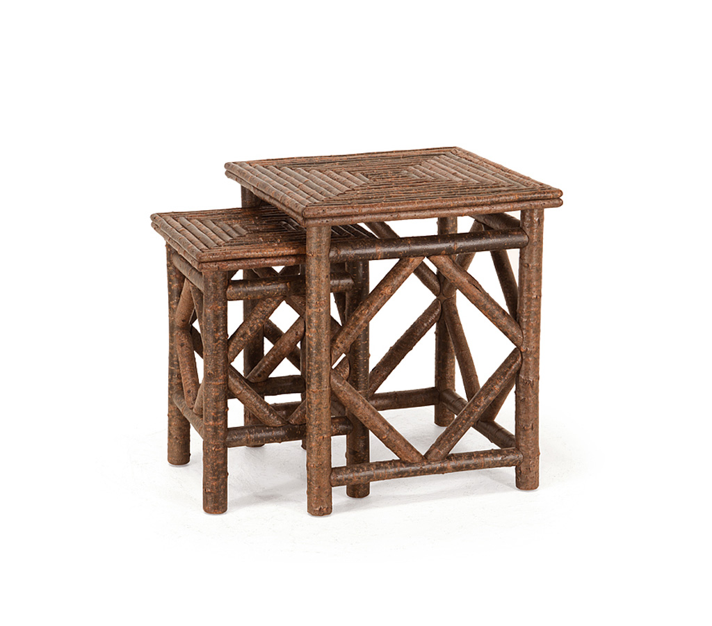 Alira Nesting Tables 3424-I Natural finish La Lune Collection rustic furniture