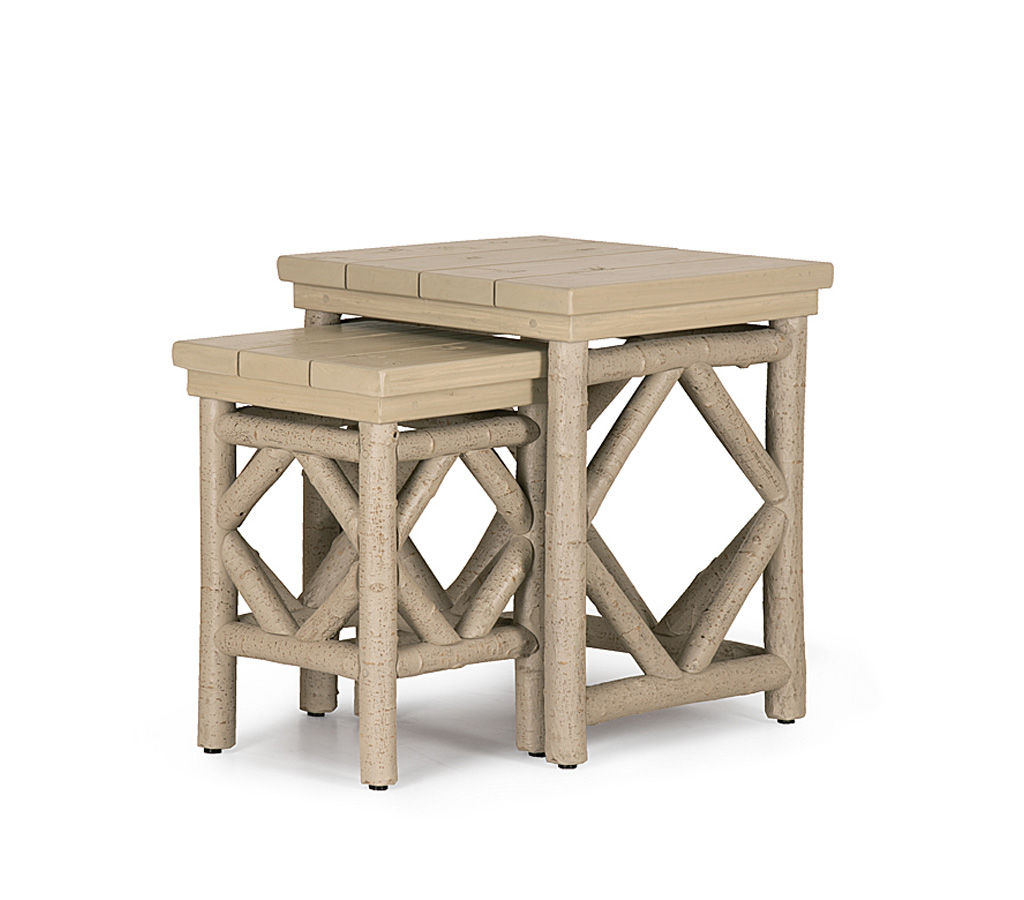 Alira Nesting Tables 3425-U Taupe finish with Custom Taupe Cedar Top La Lune Collection rustic furniture