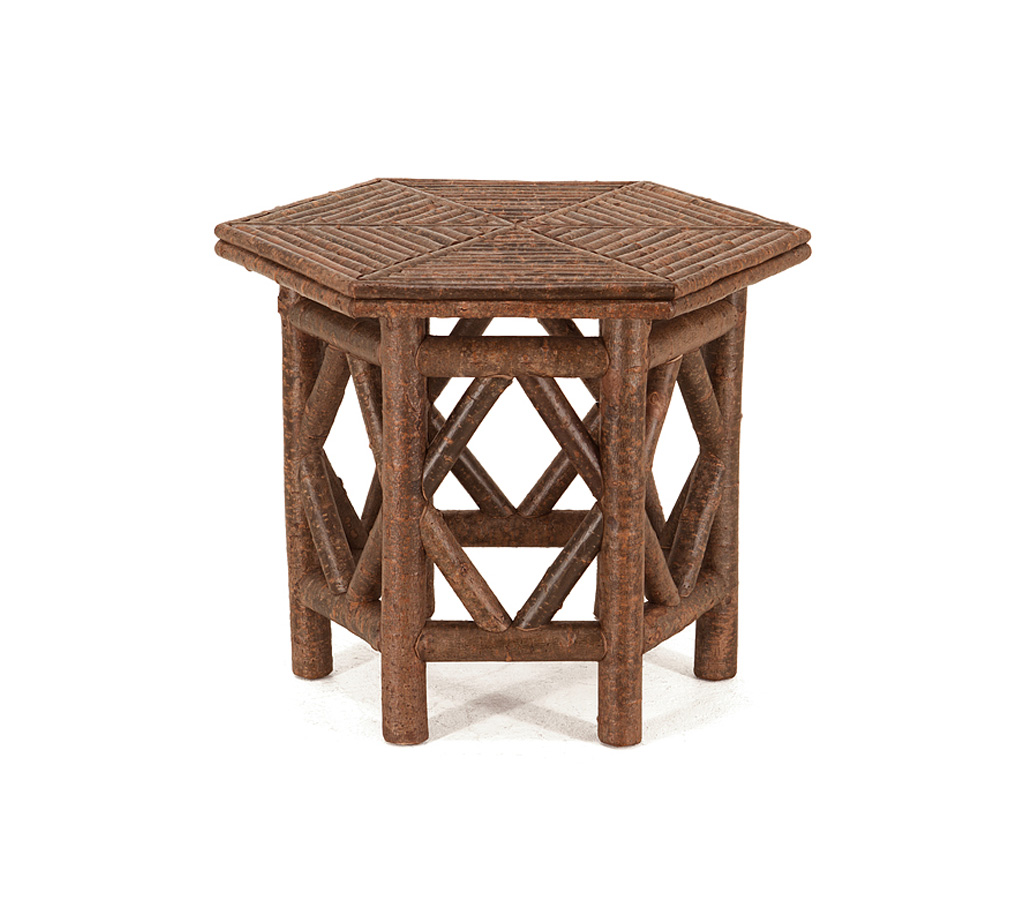 Alira Side Table 3430-I Natural finish with Medium Pine Top La Lune Collection rustic furniture