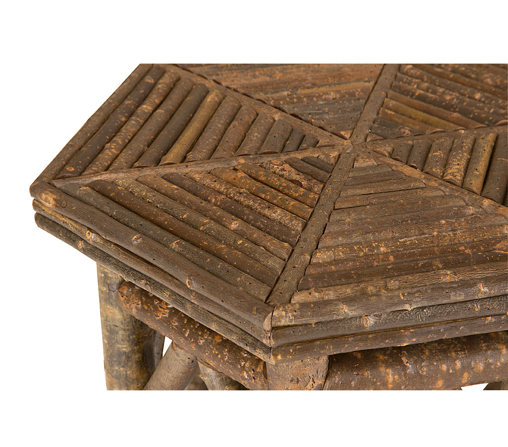 Alira Side Table 3430-I Natural finish with Medium Pine Top La Lune Collection rustic furniture