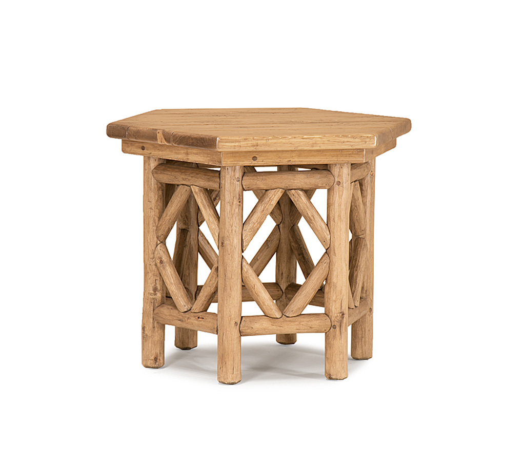 Alira Side Table 3431-U Pecan finish with Custom Pecan Cedar Top La Lune Collection rustic furniture