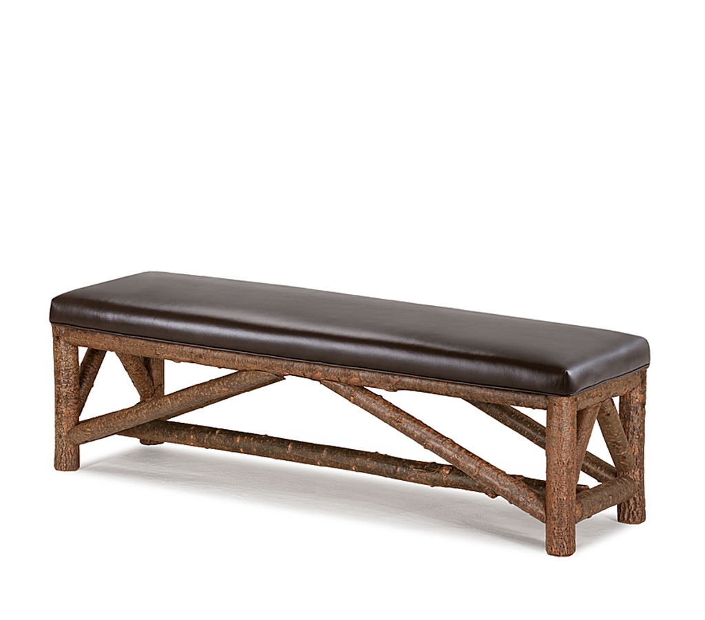Amos Bench 1514-I Natural finish La Lune Collection rustic furniture