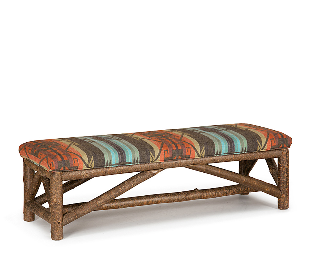 Amos Bench 1514-I Natural finish La Lune Collection rustic furniture