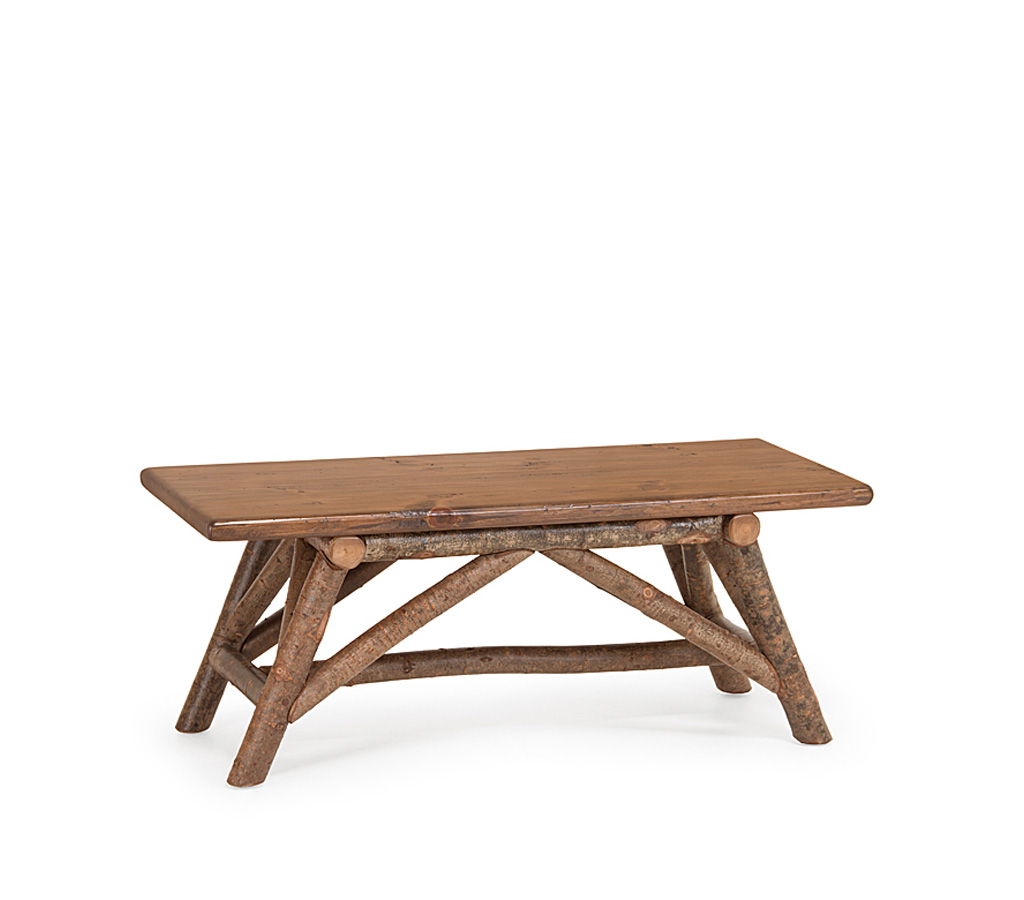 Ansel Bench 1112-I Natural Finish with Medium Pine Seat La Lune Collection rustic furniture