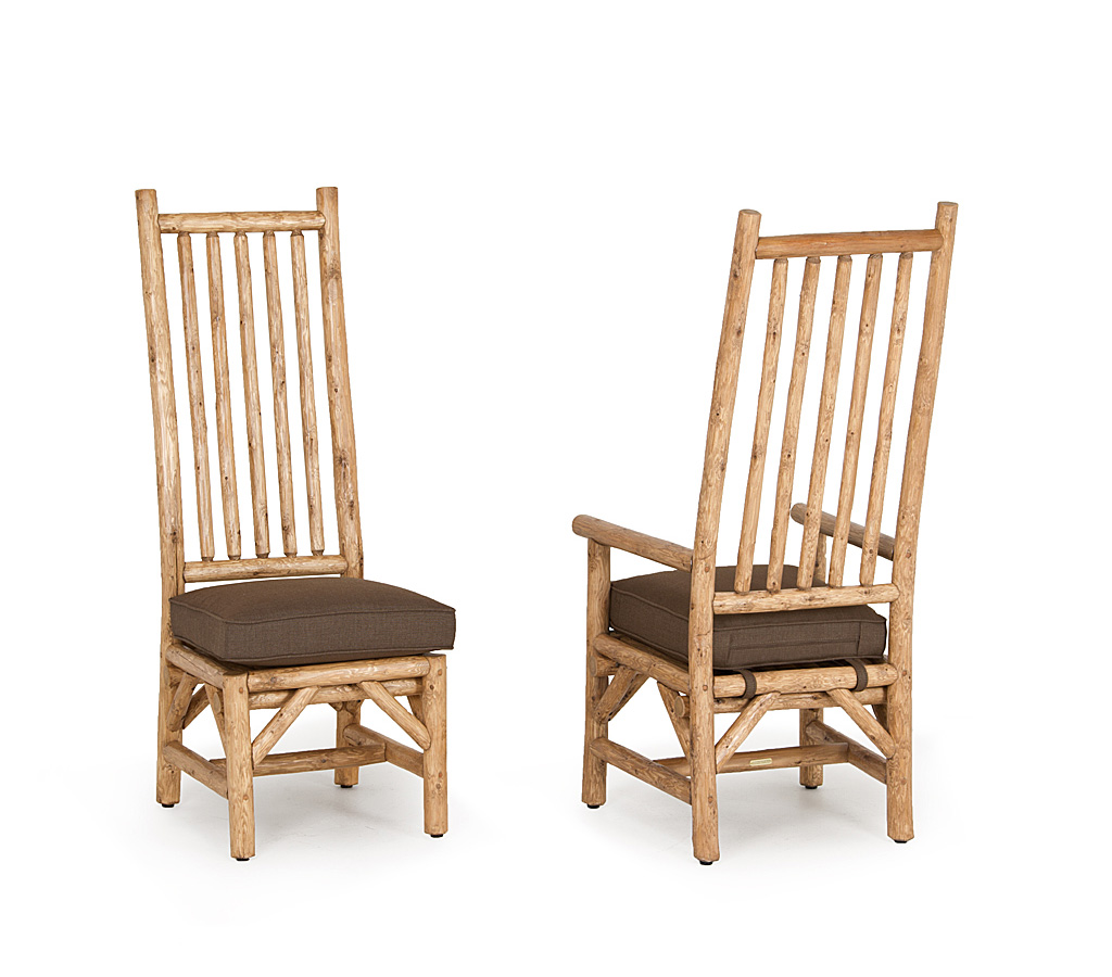 Aria Side Chair 1212-U, Armchair 1214-U Pecan finish La Lune Collection rustic furniture