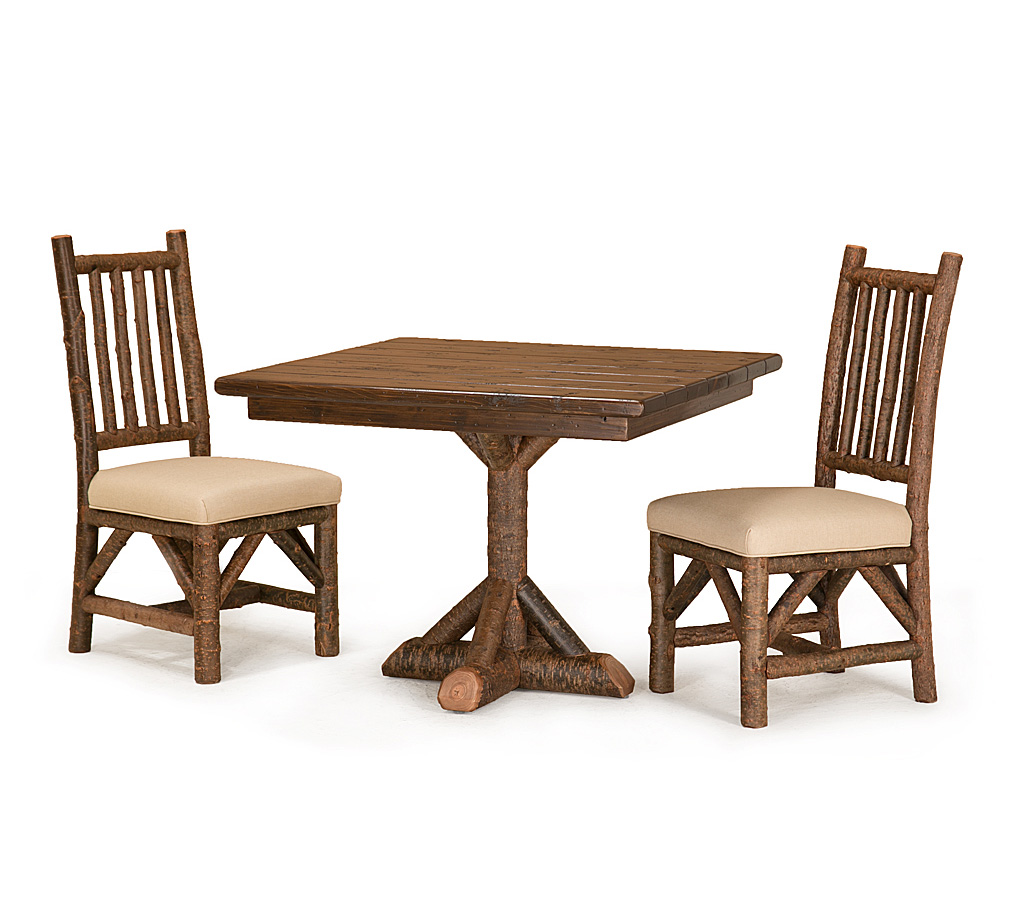 Arvid Dining Table 3041-U, Aria Side Chair 1205-U Natural finish with Medium Cedar Top La Lune Collection rustic furniture