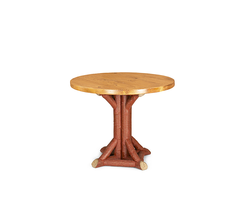 Aston Dining Table 3518-I Redwood finish with Light Pine Top La Lune Collection rustic furniture