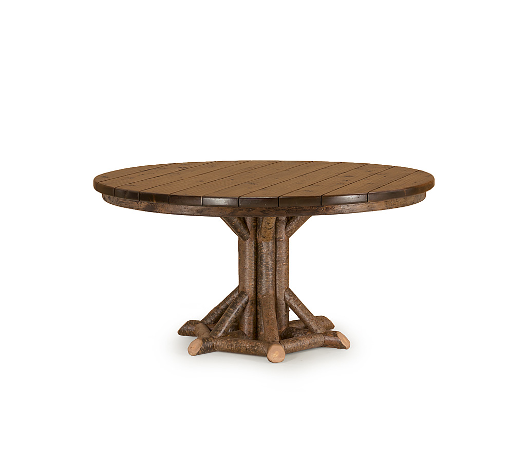 Aston Dining Table 3522-U Natural finish with Medium Cedar Top La Lune Collection rustic furniture