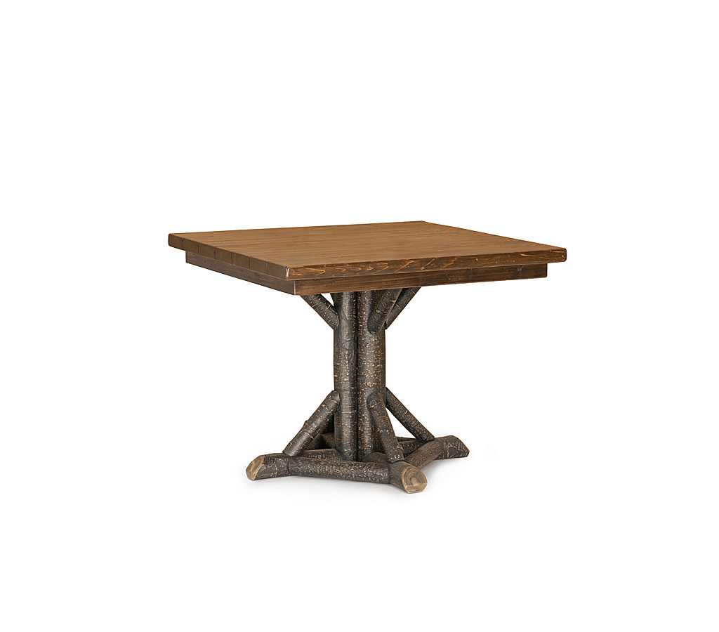 Aston Dining Table 3594-U Ebony finish with Medium Cedar Top La Lune Collection rustic furniture