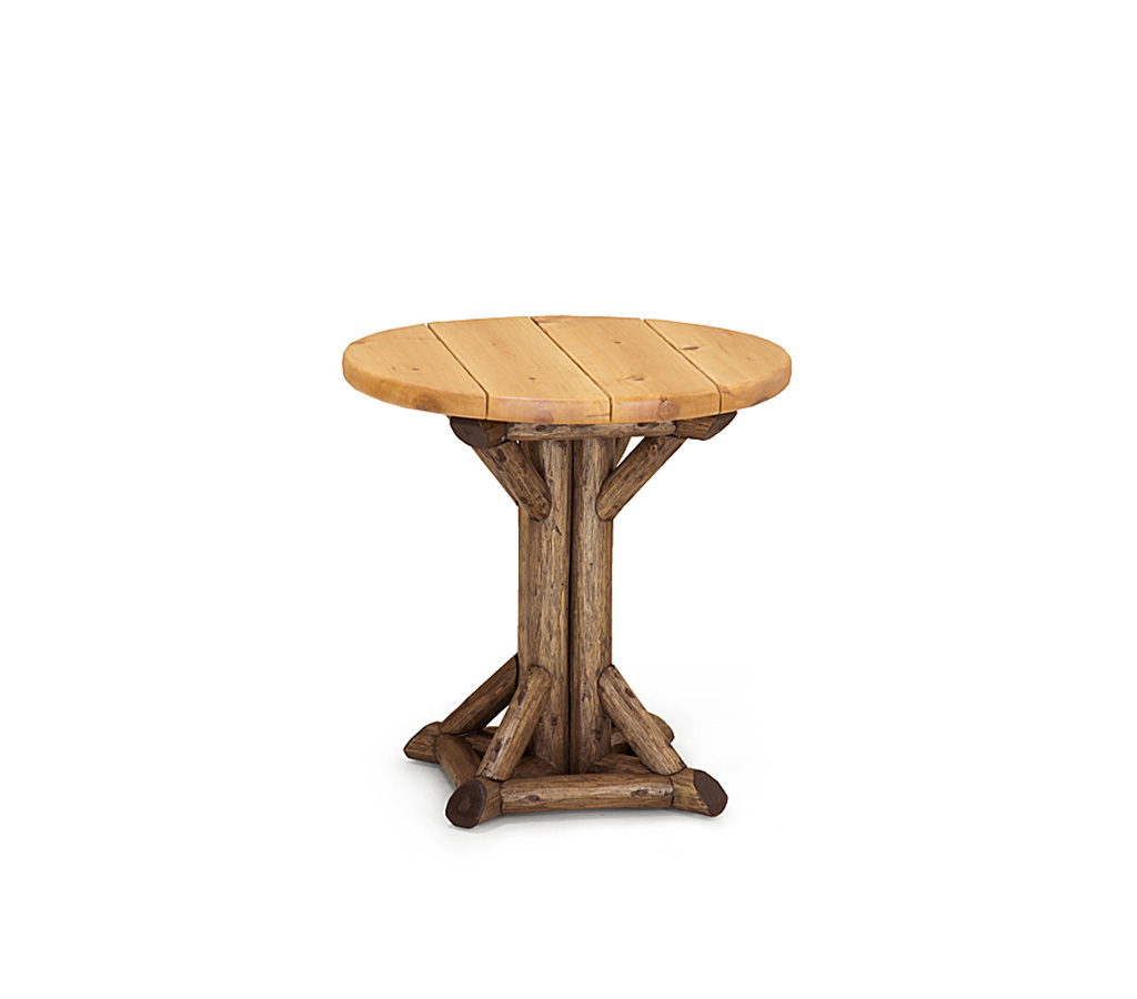 Aston Side Table 3530-U Kahlua finish with Light Cedar Top La Lune Collection rustic furniture
